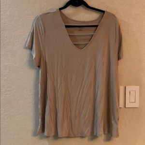 Tan V-Neck